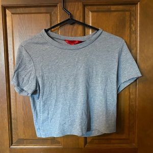 Gray Crop Top